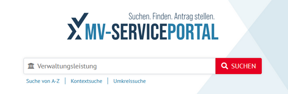 Screenshot vom MV-Serviceportal