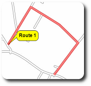 Sprechblase mit Verschlagwortung am Startpunkt