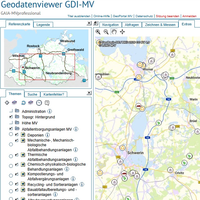 Logo: Abfallentsorgungsanlagen im Web-GIS analysieren und abfragen