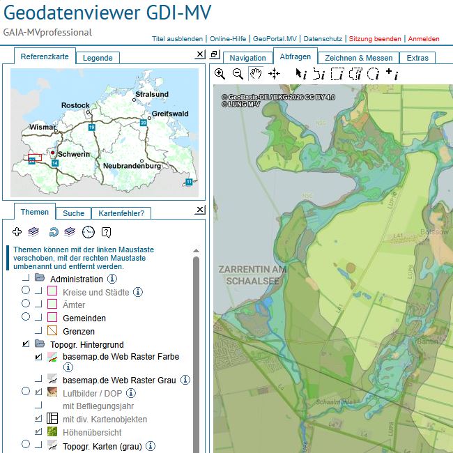 Logo: Biotope und Geotope im Web-GIS analysieren und abfragen