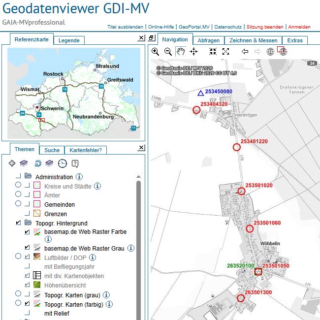 Logo: Festpunktübersicht im Web-GIS analysieren und abfragen