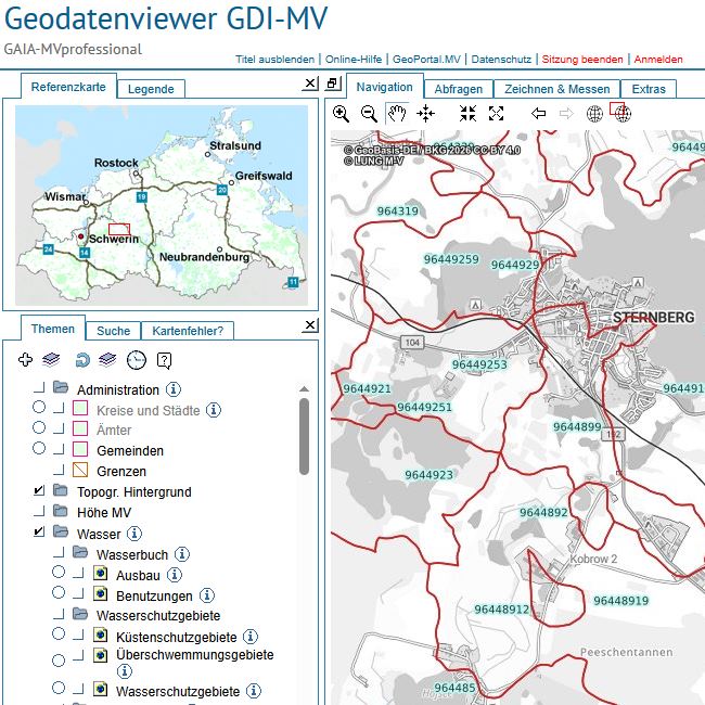 Logo: Gewässer-Einzugsgebiete im Web-GIS analysieren und abfragen