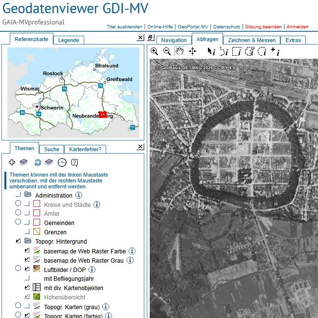 Logo: historische Luftbilder (1953) im Web-GIS nutzen
