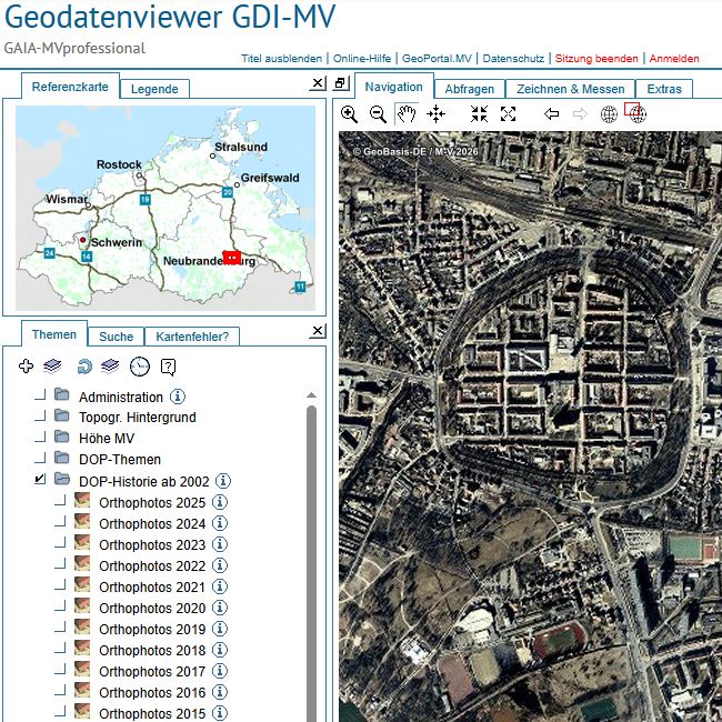 Logo: historische Luftbilder (2002/2003) im Web-GIS nutzen