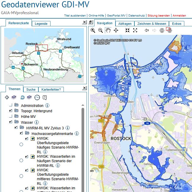 Logo: Hochwasserrisiko-Management-Daten im Web-GIS analysieren und abfragen