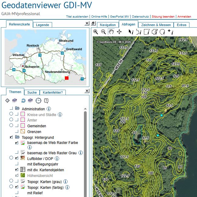 Logo: Höhenlinien im Web-GIS analysieren und abfragen