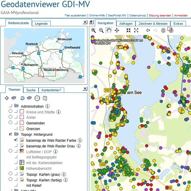 Logo: Landesbohrdaten-Speicher im Web-GIS analysieren und abfragen