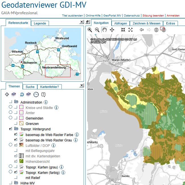 Logo: Nationale Naturlandschaften analysieren und abfragen