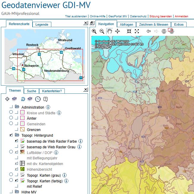 Logo: Naturräumliche Gliederung im Web-GIS analysieren und abfragen