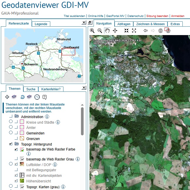 Logo: Satellitenbilder analysieren