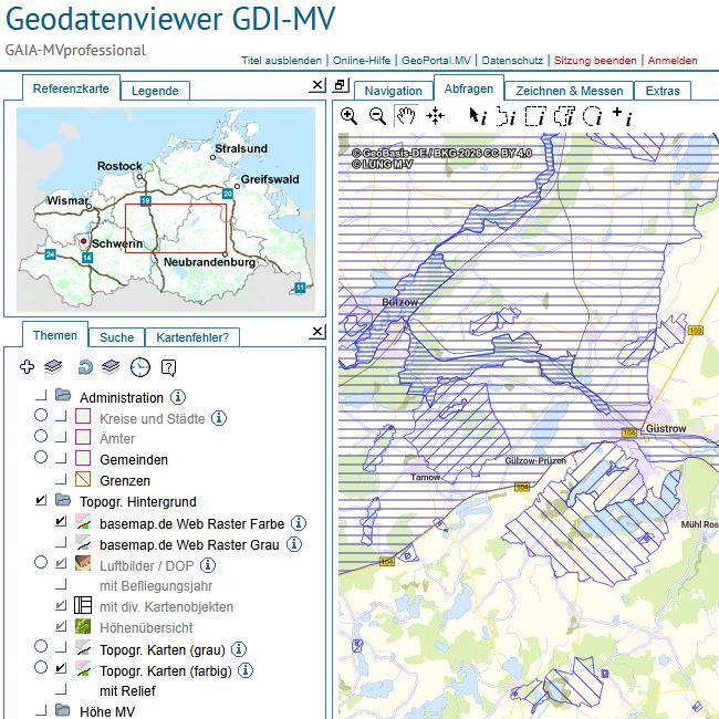 Logo: Wasser-Schutzgebiete im Web-GIS analysieren und abfragen