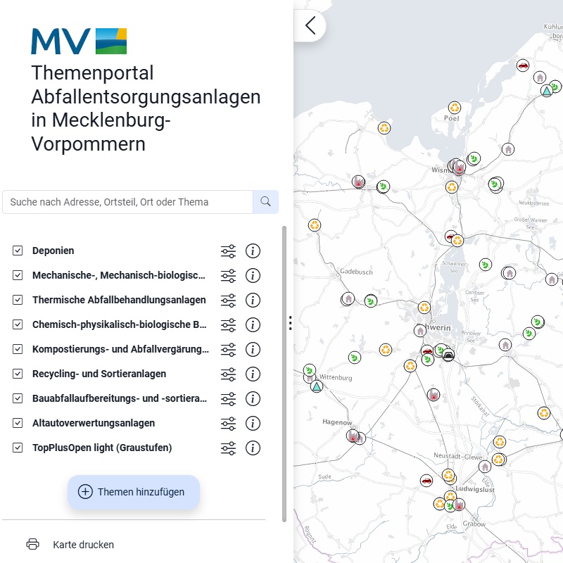 Logo: Daten im Themenportal Abfallentsorgungsanlagen recherchieren
