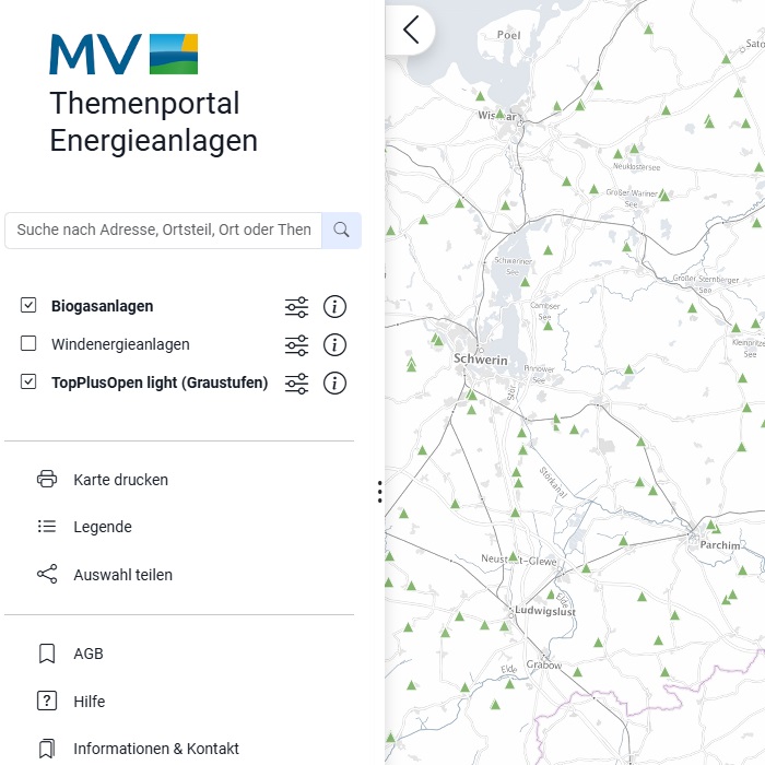 Logo: Biogasanlagen im Themenportal Energieanlagen recherchieren