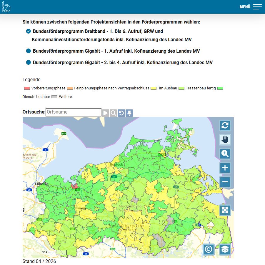 Logo: Breitbandatlas für M-V anschauen