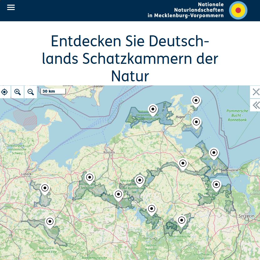 Logo: Nationale Naturlandschaften in M-V kennenlernen