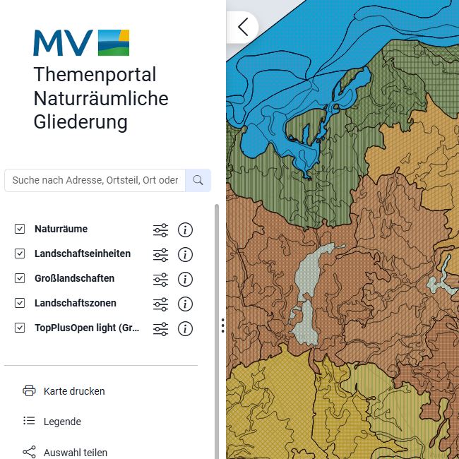 Logo: Daten im Themenportal Naturräumliche Gliederung erkunden