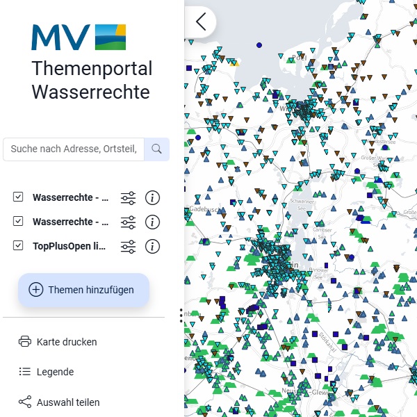 Logo: Wasserrechte im Themenportal recherchieren