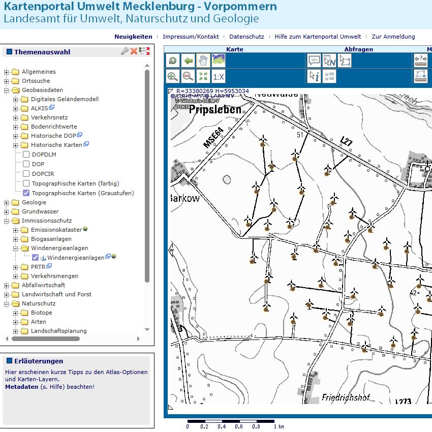 Logo: Windenergiedaten im Kartenportal Umwelt M-V