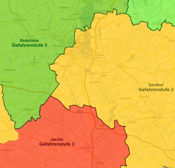 Waldbrandgefahrenstufen 