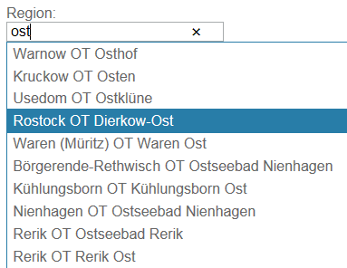 Regionsuche Regionsuche