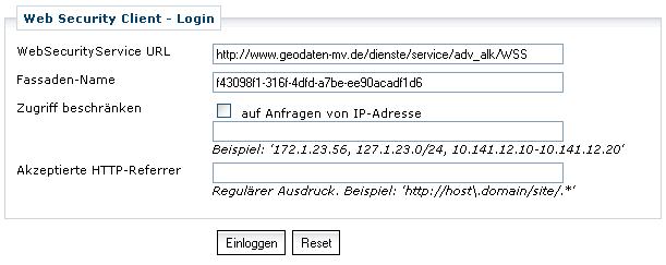 Screenshot vom Gateway